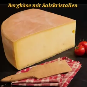 Bergkäse mit Salzkristallen