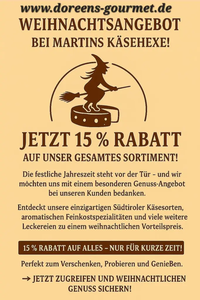 Martins Käsehexe Weihnachtsangebot